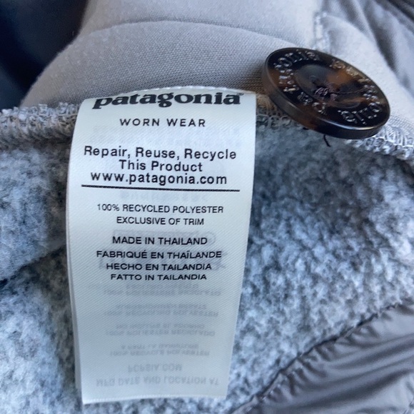 Patagonia Better Sweater button gray marled hooded jacket coat - Picture 14 of 16